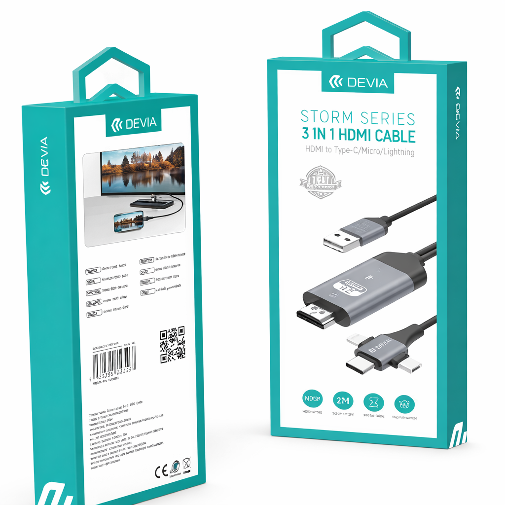 CABLE HDMI 3 EN 1 DEVIA